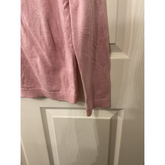 Talbots Pink Diamond Cable Cashmere Crewneck Sweater, L - Picture 4 of 7